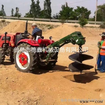 牛蒡山藥種植懸掛式挖孔打洞機 硬土地挖窩機植樹拖拉機挖坑機