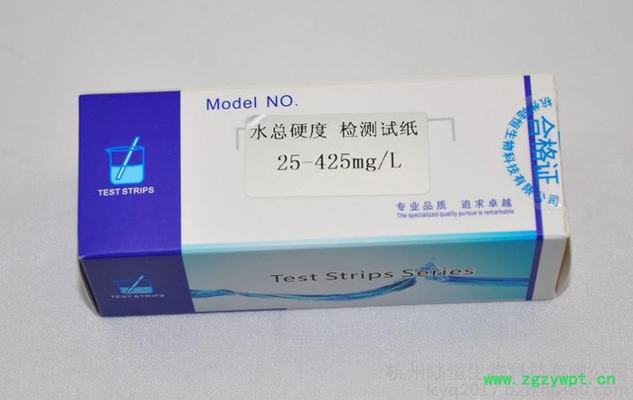 杭州陸恒水總硬度檢測試紙0-425mg/l 自來水硬度測試條紙100條裝鍋爐水硬度檢測試劑盒 硬度測試包 軟水硬度檢測盒