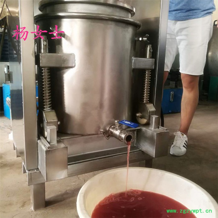 **小型水果壓榨機 桑葚藍莓鮮榨水果榨汁機  蒸煮發(fā)酵中藥渣過濾壓榨機